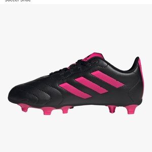 Adidas Kids Black and Pink Soccer Cleats